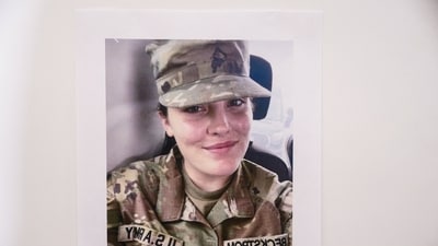 A picture of National Guard member Sarah Beckstrom, who was shot in Washington DC. (REUTERS)