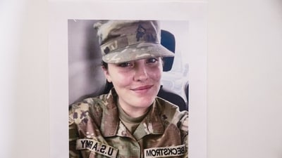 National Guard member Sarah Beckstrom was reportedly shot in the chest and head. (REUTERS)