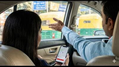 Uber said the behaviour breached community rules and reiterated that its SOS button links riders directly to police for urgent safety concerns. (HT) Uber said the behaviour breached community rules and reiterated that its SOS button links riders directly to police for urgent safety concerns. (HT)