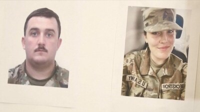 Andrew Wolfe and Sarah Beckstrom were the National Guard members shot in Washington DC. (X/@Breaking911) Andrew Wolfe and Sarah Beckstrom were the National Guard members shot in Washington DC. (X/@Breaking911)