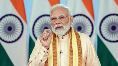 PM Modi inaugurated the Indian space start-up Skyroot's Infinity Campus in Hyderabad. (ANI Photo) PM Modi inaugurated the Indian space start-up Skyroot's Infinity Campus in Hyderabad. (ANI Photo)