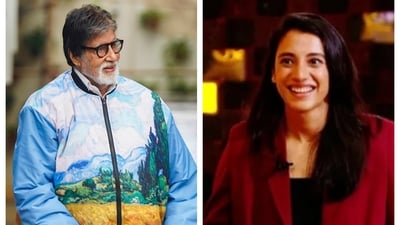Amitabh Bachchan and Smriti Mandhana Amitabh Bachchan and Smriti Mandhana
