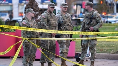 National Guard are seen after reports of two National Guard soldiers shot near the White House in Washington, Wednesday (AP) National Guard are seen after reports of two National Guard soldiers shot near the White House in Washington, Wednesday (AP)