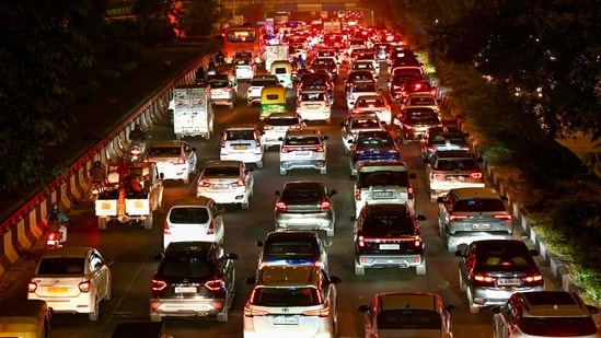 The traffic restrictions, which were enforced on November 3, will be in place for the next three months. (Sanchit Khanna / Hindustan Times))
