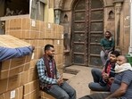 Citizens Rajesh, Ashok, Sudesh, Lebhaga, Gautam. (HT)