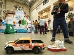 The float by Goldfish crackers was only 8 inches tall.