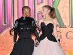 Cynthia Erivo, left, and Ariana Grande attend the premiere of Wicked: For Good at Lincoln Center, (AP)