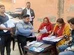 Officials said that 3,089 BLOs are presently deployed in as many booths across the entire district to take up SIR works and will be reaching out to about 28,00,000 voters to complete work by December 4 deadline. (Sakib Ali/HT Photo)