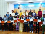 New UKPSC recruits join Uttarakhand’s economics, agriculture, horticulture and women–child development departments after receiving appointment letters from Chief Minister Pushkar Singh Dhami in Dehradun. New UKPSC recruits join Uttarakhand’s economics, agriculture, horticulture and women–child development departments after receiving appointment letters from Chief Minister Pushkar Singh Dhami in Dehradun.
