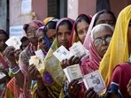 Women are beneficiaries of the Mukhyamantri Mahila Rojgar Yojana announced before assembly polls. (PTI)