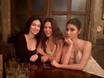 Disha Patani, Sonam Bajwa and Mouni Roy during their night out.