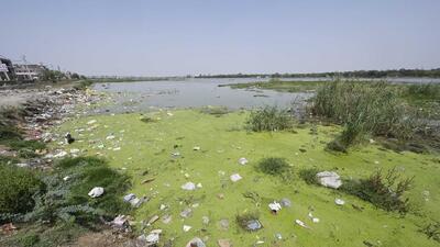 Bhalswa lake polluted with garbage dumped. (File photo) Bhalswa lake polluted with garbage dumped. (File photo)