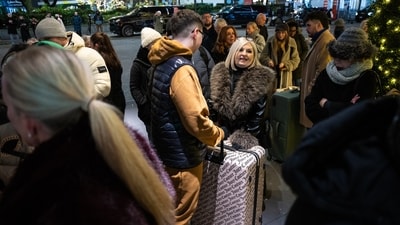 Black Friday Shoppers wait in line to enter Macy's flagship store on Friday, Nov. 28, 2025 in New York. (AP) Black Friday Shoppers wait in line to enter Macy's flagship store on Friday, Nov. 28, 2025 in New York. (AP)