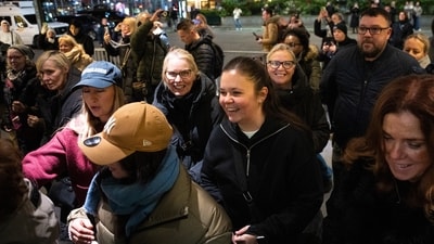 Black Friday Shoppers file into Macy's flagship store at opening time in New York on Friday, Nov. 28, 2025. (AP) Black Friday Shoppers file into Macy's flagship store at opening time in New York on Friday, Nov. 28, 2025. (AP)