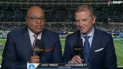 Jason Garrett replaced Cris Collinsworth for the Bengals vs Ravens broadcast (X) Jason Garrett replaced Cris Collinsworth for the Bengals vs Ravens broadcast (X)
