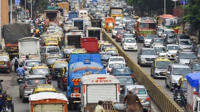 Mumbai traffic: These restrictions apply to all vehicles except police and emergency services. (File image(Representational)) Mumbai traffic: These restrictions apply to all vehicles except police and emergency services. (File image(Representational))