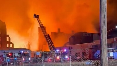Multiple warehouses caught fire in downtown St. Louis on Black Friday. Over 200 firefighters responded to the scene. (X) Multiple warehouses caught fire in downtown St. Louis on Black Friday. Over 200 firefighters responded to the scene. (X)