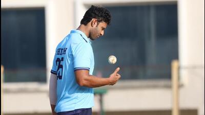 Shivam Dube in action. (HT) Shivam Dube in action. (HT)