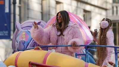 Ciara participates in the 2025 Macy's Thanksgiving Day Parade in New York City, U.S., November 27, 2025. REUTERS/Jeenah Moon 