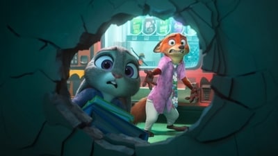 A still from Zootopia 2