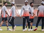 ప్రాక్టీస్ లో టీమిండియా ఆటగాళ్లు(PTI)