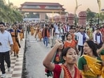 Students of the Bodoland University take part in a protest against the Assam cabinet's approval of a report on granting ST status to six communities of the state, in Kokrajhar on Saturday. (PTI) Students of the Bodoland University take part in a protest against the Assam cabinet's approval of a report on granting ST status to six communities of the state, in Kokrajhar on Saturday. (PTI)