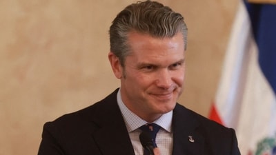 U.S. Secretary of Defense Pete Hegseth reportedly issued an order to 'kill everyone' during the first US boat strike in the Caribbean. (REUTERS)