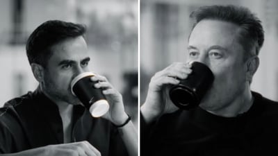 Snippets of Nikhil Kamath and Elon Musk from WTF podcast teaser. (X/@nikhilkamathcio) Snippets of Nikhil Kamath and Elon Musk from WTF podcast teaser. (X/@nikhilkamathcio)