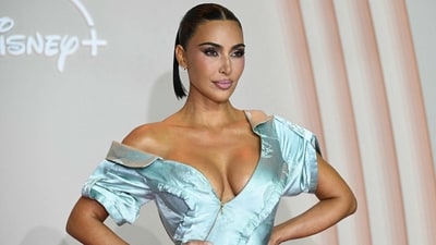 Kim Kardashian had earlier joked that she had a "beautiful brain." (AFP) Kim Kardashian had earlier joked that she had a "beautiful brain." (AFP)