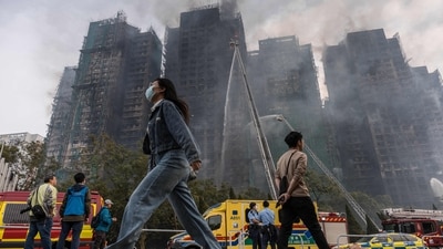 The complex was home to some 4,800 residents. (AFP) The complex was home to some 4,800 residents. (AFP)