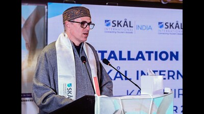 Jammu and Kashmir chief minister Omar Abdullah in Srinagar on Saturday. (ANI) Jammu and Kashmir chief minister Omar Abdullah in Srinagar on Saturday. (ANI)