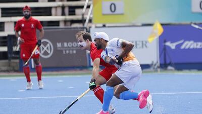 Jugraj Singh starred with four goals for India. (Hockey India) Jugraj Singh starred with four goals for India. (Hockey India)