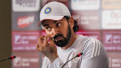 KL Rahul at a press conference ahead of India's ODI series vs South Africa. (PTI) KL Rahul at a press conference ahead of India's ODI series vs South Africa. (PTI)