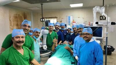 The surgery was performed following the direction and encouragement of Prakash Abitkar, minister of public health; and Dr Nipun Vinayak, secretary, public health department, Government of Maharashtra. (HT PHOTO) The surgery was performed following the direction and encouragement of Prakash Abitkar, minister of public health; and Dr Nipun Vinayak, secretary, public health department, Government of Maharashtra. (HT PHOTO)