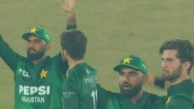 Fakhar Zaman and Shaheen Afridi lose their cool at the third umpire (Screengrabs - Sports TV YouTube ) Fakhar Zaman and Shaheen Afridi lose their cool at the third umpire (Screengrabs - Sports TV YouTube )