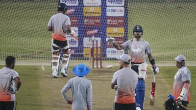 Virat Kohli during a training session ahead of the first ODI against South Africa, in Ranchi. (PTI) Virat Kohli during a training session ahead of the first ODI against South Africa, in Ranchi. (PTI)