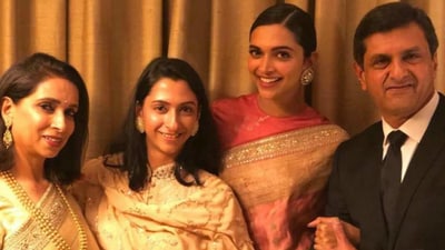 Deepika Padukone with her family--father Prakash Padukone, mother Ujjala and sister Anisha. Deepika Padukone with her family--father Prakash Padukone, mother Ujjala and sister Anisha.