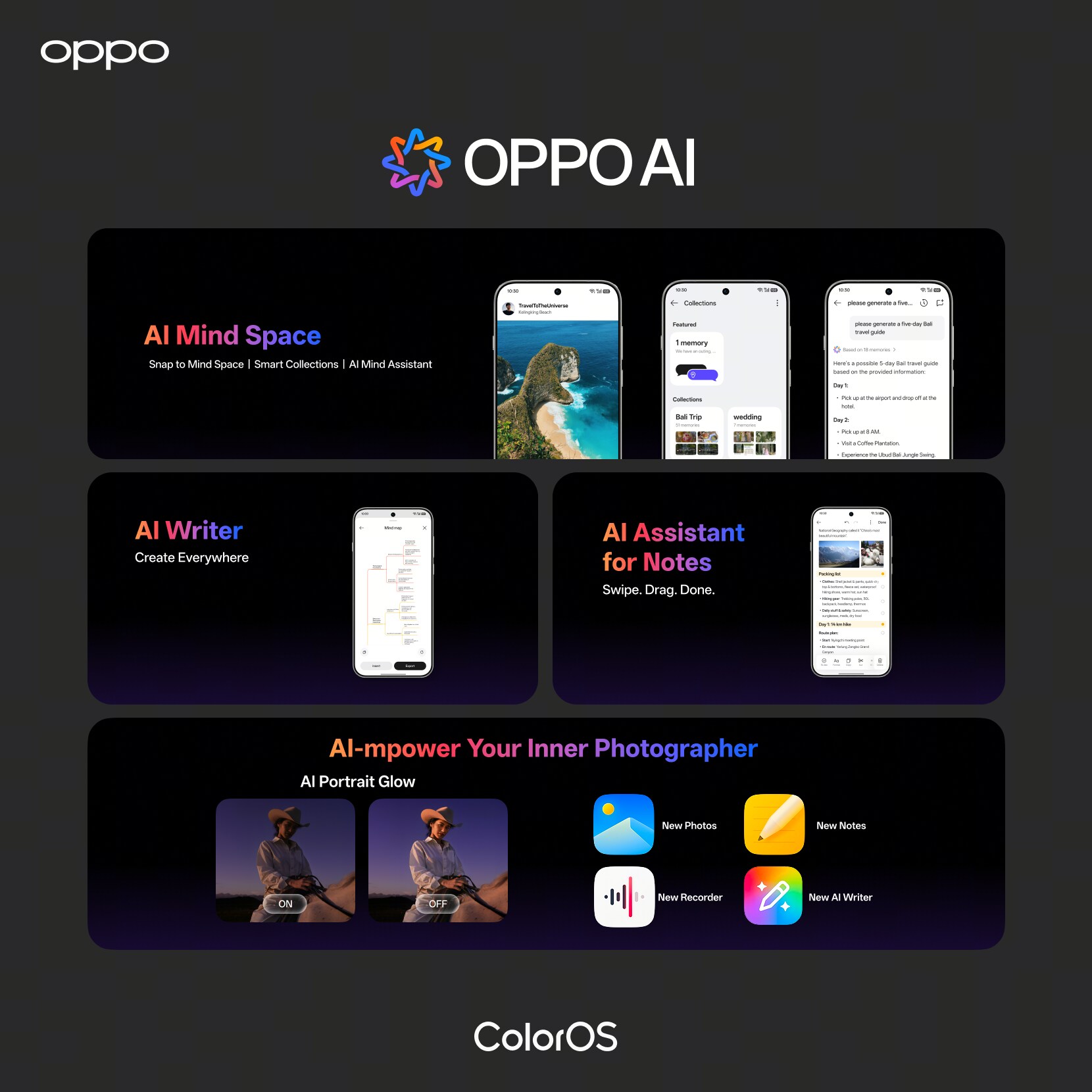 The new ColorOS 16 debuts a range of AI features that centralise in the OPPO AI Hub. The new ColorOS 16 debuts a range of AI features that centralise in the OPPO AI Hub.