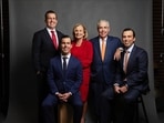 Billionaire John Morgan (second from right) with his family.