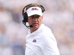 Lane Kiffin the head coach of Ole Miss Rebels during the game against the Kentucky Wildcats