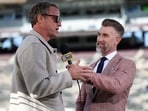 Marty Smith of the SEC Network interviews head coach Lane Kiffin 