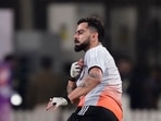 Virat Kohli in a training session before India's ODI series opener vs South Africa.