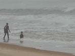 Cyclone Ditwah: A view of high waves at Marina Beach in the wake of Cyclone Ditwah, in Chennai. Cyclone Ditwah: A view of high waves at Marina Beach in the wake of Cyclone Ditwah, in Chennai.