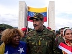 Venezuelan President Nicolás Maduro marched in a Caracas rally this past week to protest U.S. threats.
