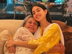 Navya Naveli Nanda with her grandmother Jaya Bachchan. Navya Naveli Nanda with her grandmother Jaya Bachchan.