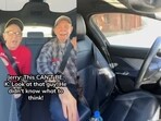 A viral clip showed two elderly men enjoying their first self driving car ride.