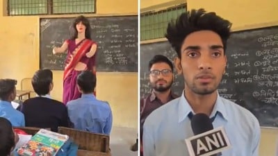 ఏఐ ఆధారిత రోబో టీచర్ని సృష్టించిన ఆదిత్య.. (X/@ANI) ఏఐ ఆధారిత రోబో టీచర్ని సృష్టించిన ఆదిత్య.. (X/@ANI)