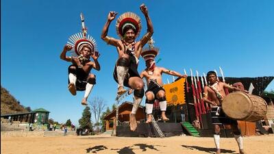 Hornbill Festival, Nagaland’s 10-day annual cultural and tourism event, set to begin on Monday. (Twitter (SanjeevUpadhy13)/ Representative photo) Hornbill Festival, Nagaland’s 10-day annual cultural and tourism event, set to begin on Monday. (Twitter (SanjeevUpadhy13)/ Representative photo)
