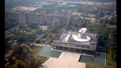 In July 2022, Union home minister Amit Shah, during the 30th Northern Zonal Council meeting in Jaipur, had announced that land would be provided to Haryana for its new assembly building. (HT) In July 2022, Union home minister Amit Shah, during the 30th Northern Zonal Council meeting in Jaipur, had announced that land would be provided to Haryana for its new assembly building. (HT)