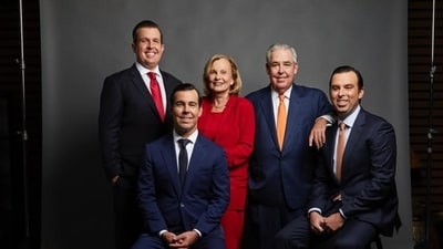Billionaire John Morgan (second from right) with his family. Billionaire John Morgan (second from right) with his family.